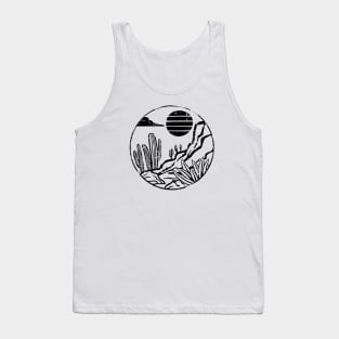 Cactus Arizona Landscape Desert Sunset Tank Top